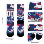 Tulsa Golden Hurricane Socks Custom Woodland Camo Blue Best Selling