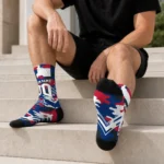Tulsa Golden Hurricane Socks Custom Woodland Camo Blue Best Selling