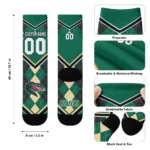 Uab Blazers Socks Personalized Argyle Pattern Green Best Selling