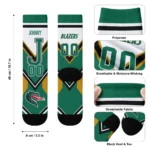 Uab Blazers Socks Personalized Arrow Blocks Green Best Selling