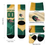 Uab Blazers Socks Personalized Geometric Tech Green Best Selling