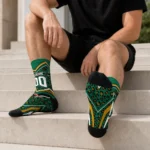 Uab Blazers Socks Personalized Leopard Print Green Black Best Selling