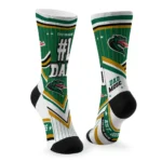 Uab Blazers Socks Personalized Pinstripe Chevron Green White Best Selling