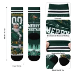 Uab Blazers Socks Personalized Snowy Scene Green White Best Selling