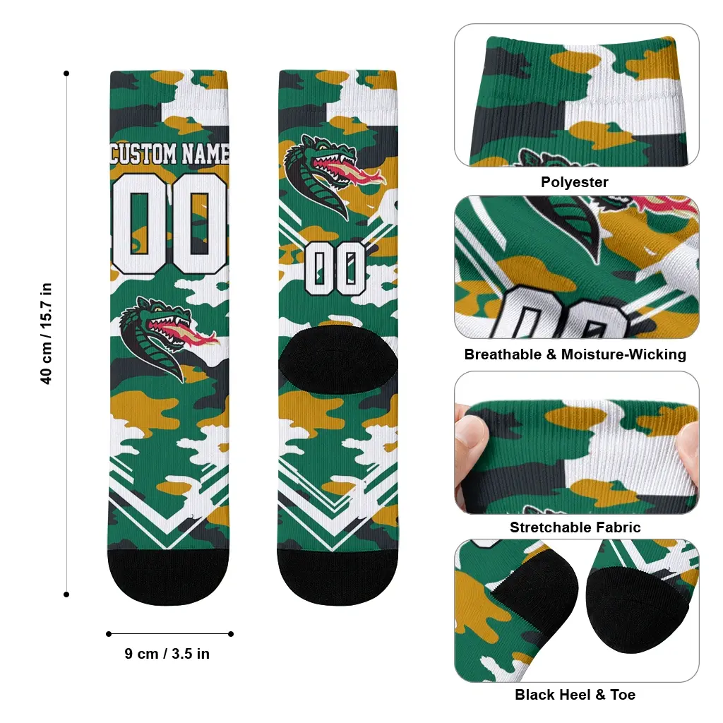 Uab Blazers Socks Personalized Woodland Camo Green High Quality Uab Blazers Socks Personalized Woodland Camo Green High Quality