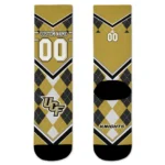 Ucf Knights Socks Custom Argyle Pattern Gold Best Selling