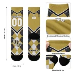 Ucf Knights Socks Custom Argyle Pattern Gold Best Selling