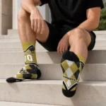 Ucf Knights Socks Custom Argyle Pattern Gold Best Selling