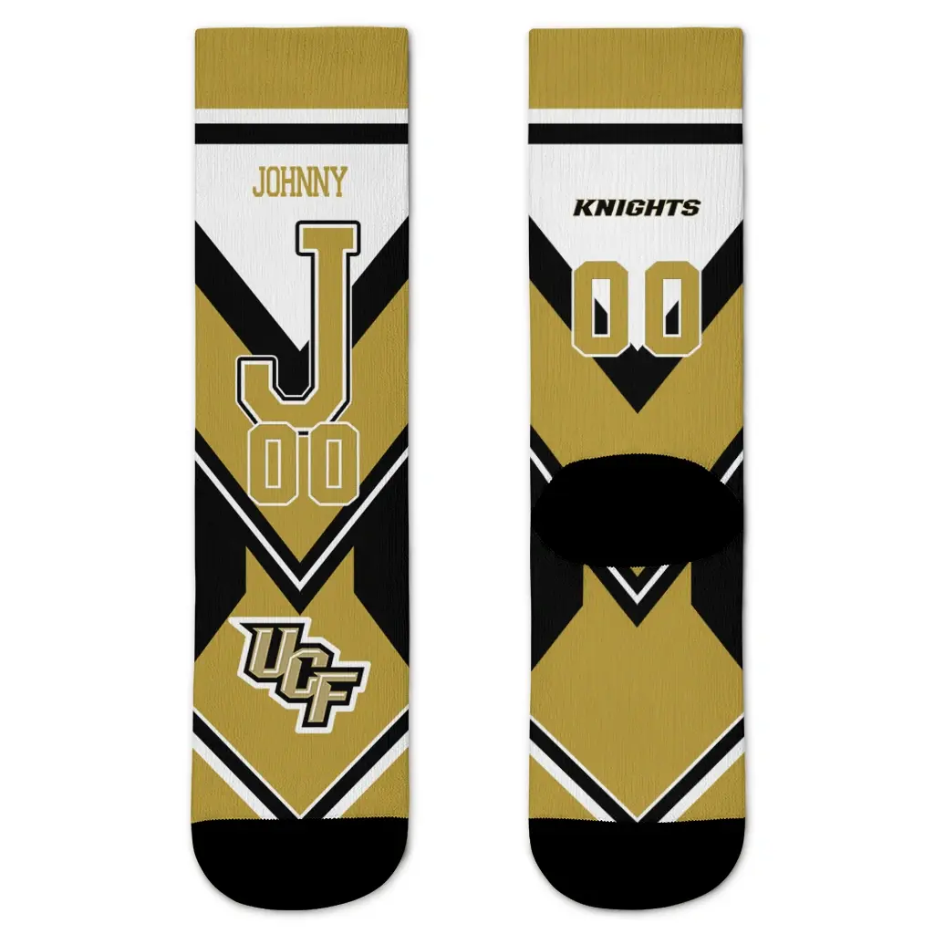 Ucf Knights Socks Custom Arrow Blocks Gold Best Selling Ucf Knights Socks Custom Arrow Blocks Gold Best Selling
