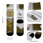 Ucf Knights Socks Custom Geometric Tech Gold Best Selling