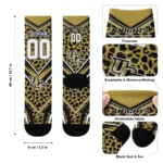 Ucf Knights Socks Custom Leopard Print Gold Black Best Selling