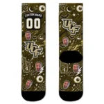 Ucf Knights Socks Custom Scattered Icons Gold Best Selling