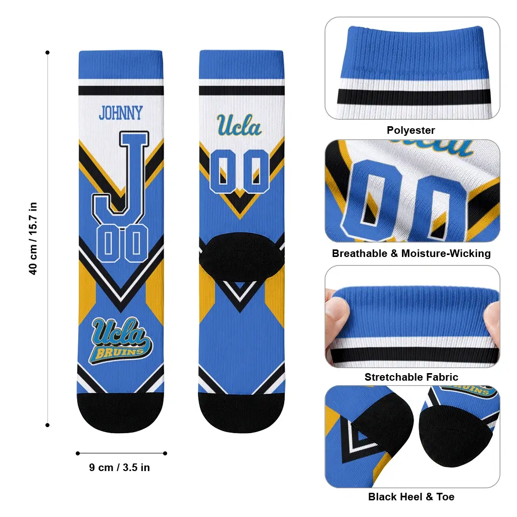 Ucla Bruins Socks Customized Arrow Blocks Blue High Quality Ucla Bruins Socks Customized Arrow Blocks Blue High Quality