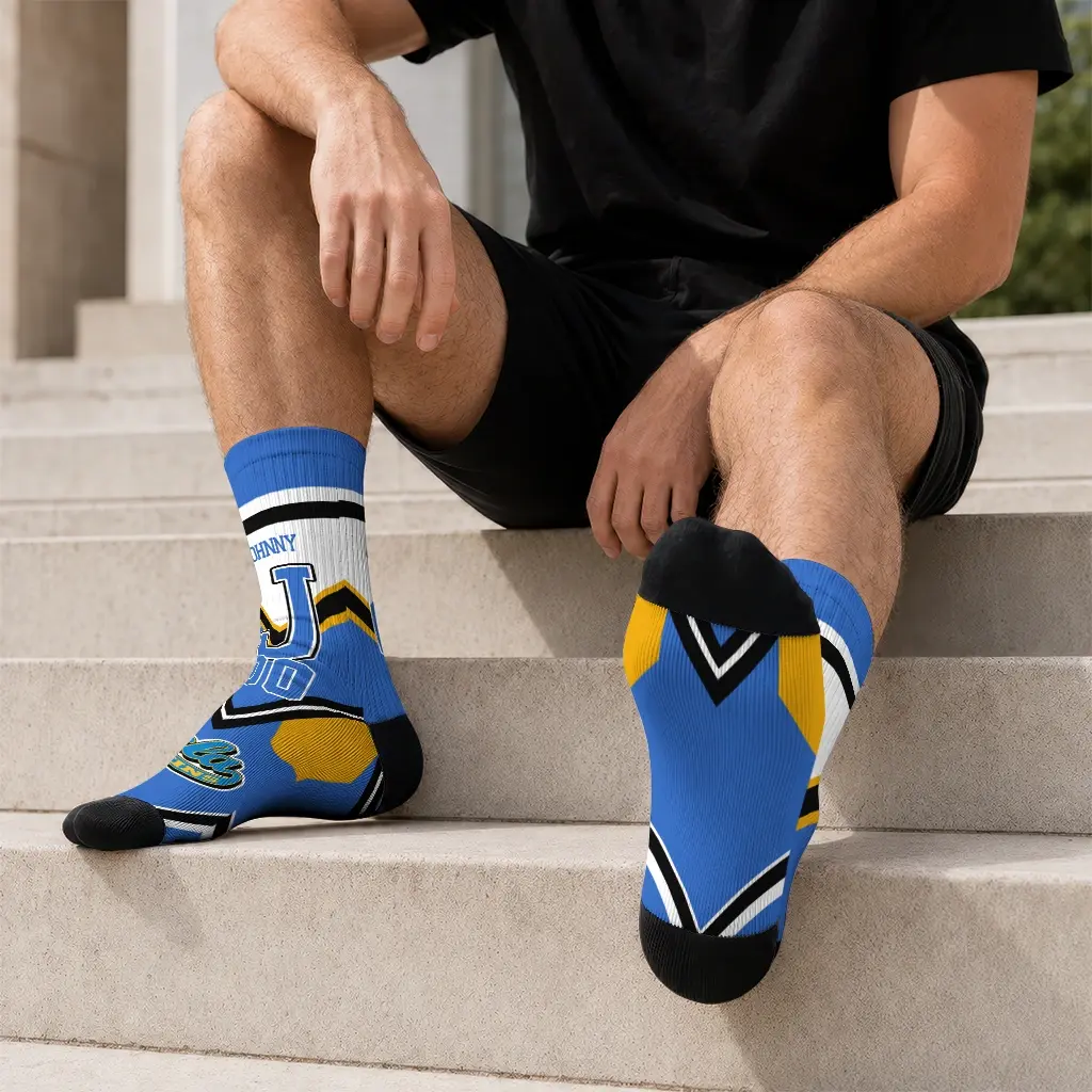 Ucla Bruins Socks Customized Arrow Blocks Blue Latest Model Ucla Bruins Socks Customized Arrow Blocks Blue Latest Model