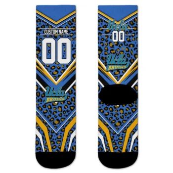 Ucla Bruins Socks Customized Leopard Print Blue Black Best Selling