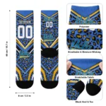 Ucla Bruins Socks Customized Leopard Print Blue Black Best Selling