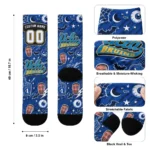 Ucla Bruins Socks Customized Scattered Icons Blue Best Selling