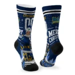 Ucla Bruins Socks Customized Snowy Scene Blue White Best Selling