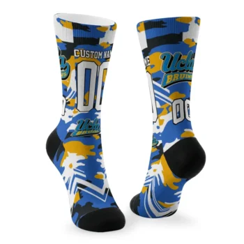 Ucla Bruins Socks Customized Woodland Camo Blue Fashion Forward