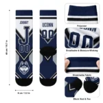 Uconn Huskies Socks Custom Arrow Blocks Blue Best Selling
