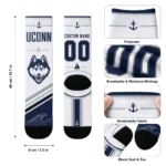 Uconn Huskies Socks Custom Nautical Icons Blue White Best Selling