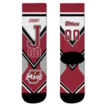 Umass Minutemen Socks Customized Arrow Blocks Red Best Selling