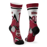 Umass Minutemen Socks Customized Arrow Blocks Red Best Selling