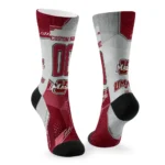 Umass Minutemen Socks Customized Geometric Tech Red Best Selling