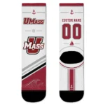 Umass Minutemen Socks Customized Nautical Icons Red White Best Selling