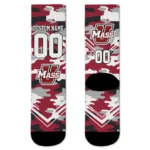 Umass Minutemen Socks Customized Woodland Camo Red Best Selling