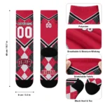 Unlv Rebels Socks Personalized Argyle Pattern Red Best Selling