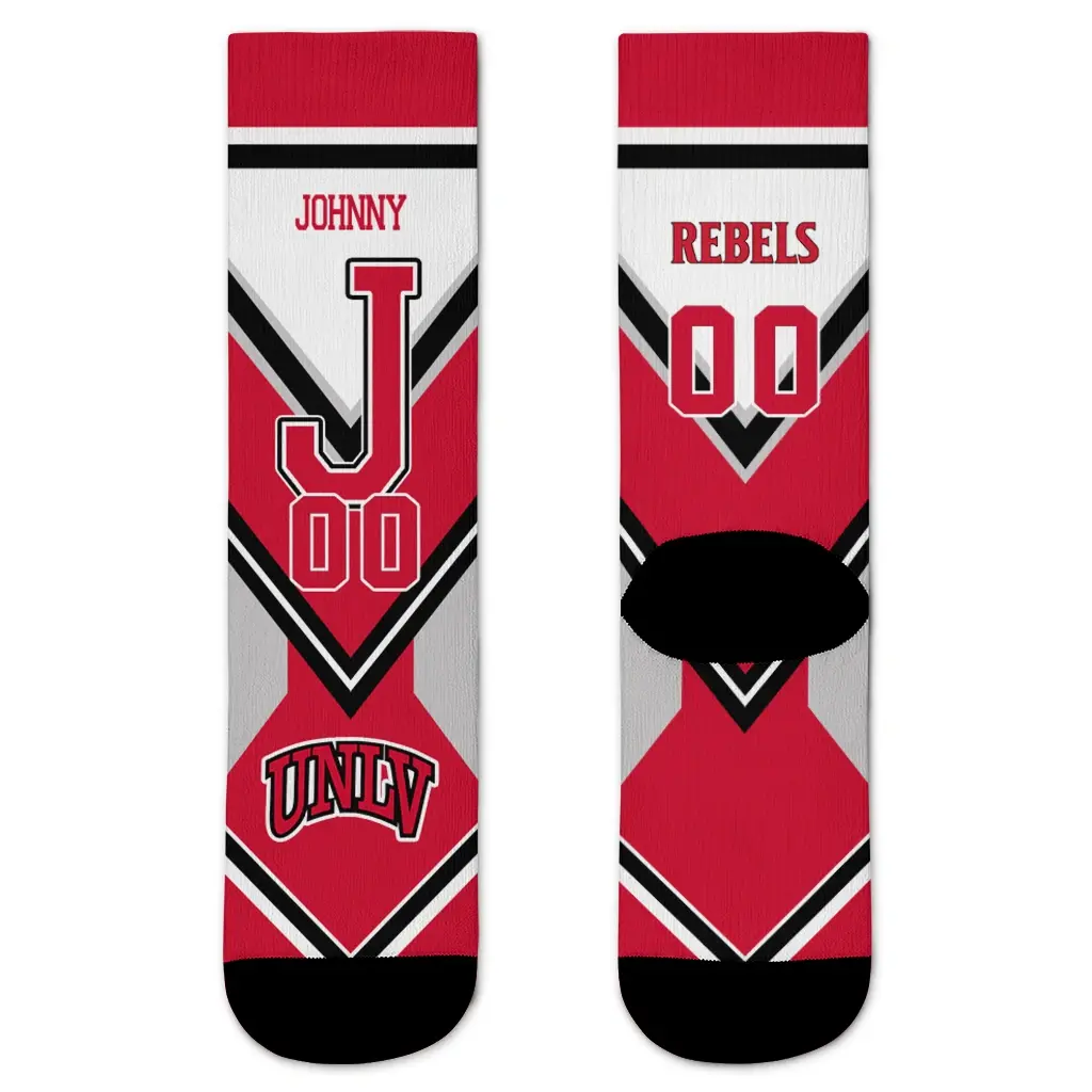 Unlv Rebels Socks Personalized Arrow Blocks Red Best Selling Unlv Rebels Socks Personalized Arrow Blocks Red Best Selling