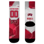 Unlv Rebels Socks Personalized Geometric Tech Red Best Selling