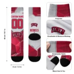 Unlv Rebels Socks Personalized Geometric Tech Red Best Selling