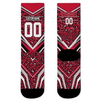 Unlv Rebels Socks Personalized Leopard Print Red Black Best Selling