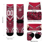 Unlv Rebels Socks Personalized Leopard Print Red Black Best Selling