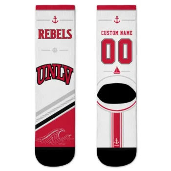 Unlv Rebels Socks Personalized Nautical Icons Red White Best Selling