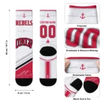 Unlv Rebels Socks Personalized Nautical Icons Red White Best Selling
