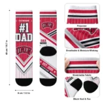 Unlv Rebels Socks Personalized Pinstripe Chevron Red White Best Selling