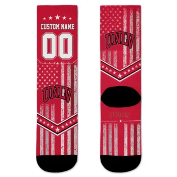 Unlv Rebels Socks Personalized Star Stripes Red White Best Selling