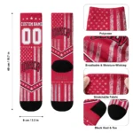 Unlv Rebels Socks Personalized Star Stripes Red White Best Selling