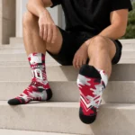 Unlv Rebels Socks Personalized Woodland Camo Red Best Selling