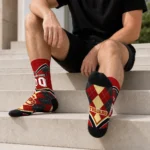 Usc Trojans Socks Personalized Argyle Pattern Red Best Selling