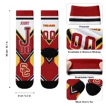 Usc Trojans Socks Personalized Arrow Blocks Red Best Selling