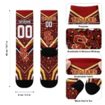 Usc Trojans Socks Personalized Leopard Print Red Black Best Selling