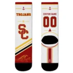 Usc Trojans Socks Personalized Nautical Icons Red White Best Selling
