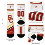 Usc Trojans Socks Personalized Nautical Icons Red White Best Selling