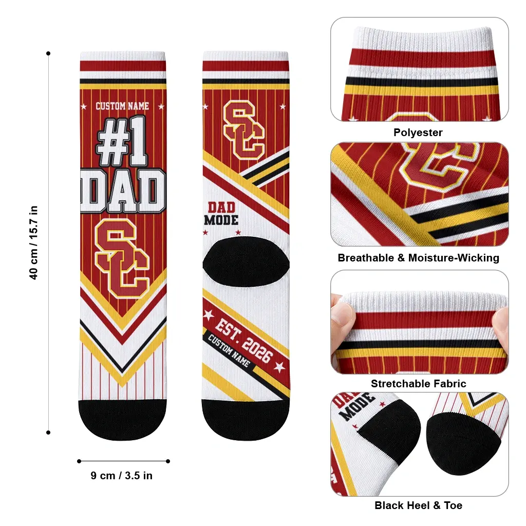 Usc Trojans Socks Personalized Pinstripe Chevron Red White High Quality Usc Trojans Socks Personalized Pinstripe Chevron Red White High Quality