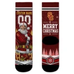 Usc Trojans Socks Personalized Snowy Scene Red White Best Selling