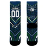 Utah Jazz Socks Custom Leopard Print Navy Black Best Selling
